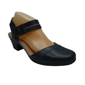 Collection by Clarks Valarie Rally Blue Leather Mary Jane Pumps Heels Womens 9